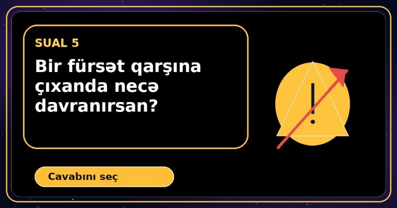 Bir fürsət qarşına çıxanda necə davranırsan?