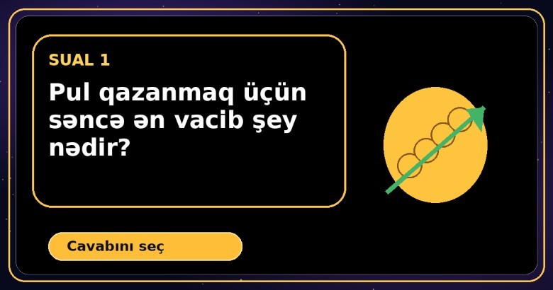 Pul qazanmaq üçün səncə ən vacib şey nədir?