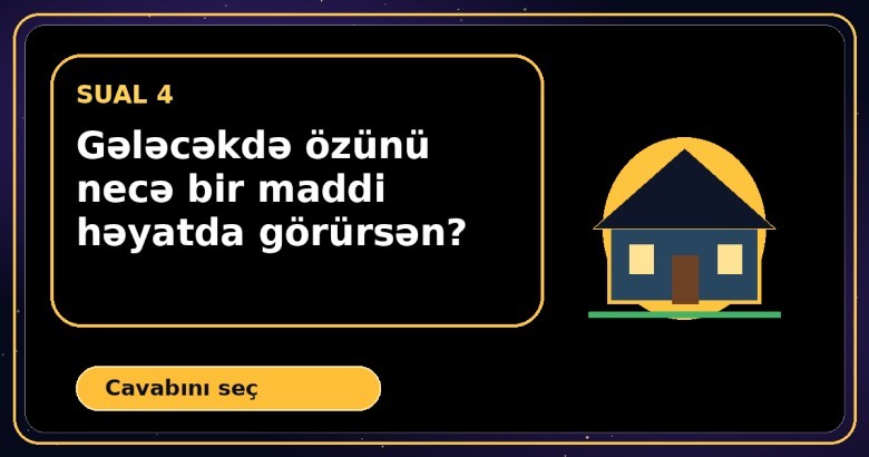 Gələcəkdə özünü necə bir maddi həyatda görürsən?