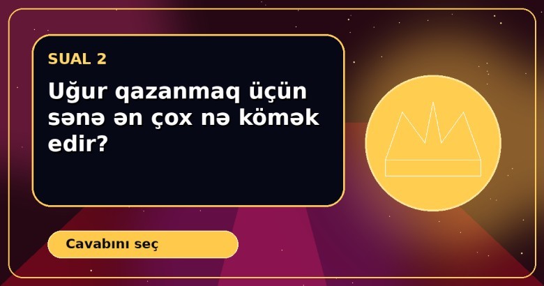Uğur qazanmaq üçün sənə ən çox nə kömək edir?