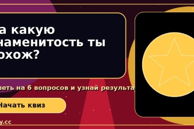 На какую знаменитость ты похож?